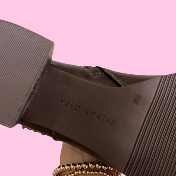 Kelly & Katie Dark Brown Heeled Boots - Picture 4 of 5